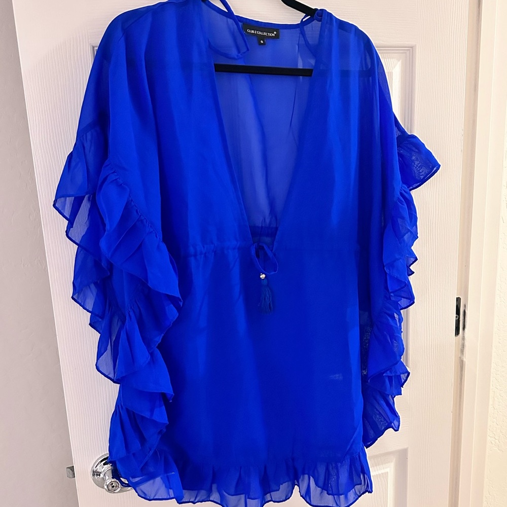 Royal blue swim coverup. Size S.